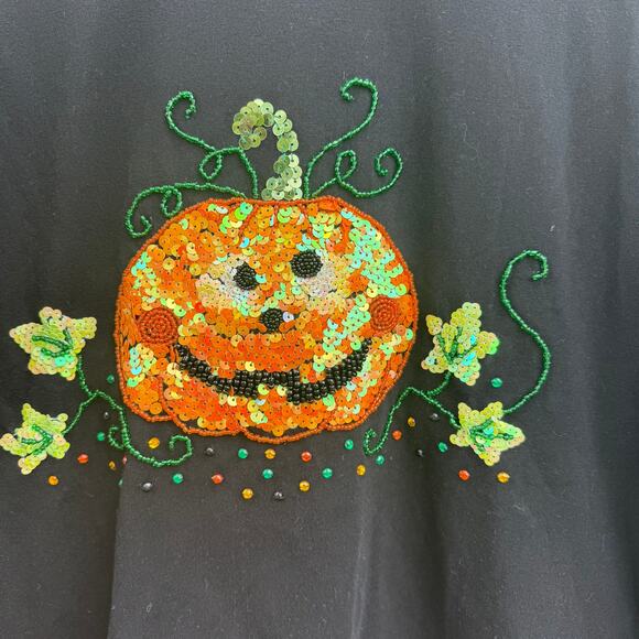 Cre8ions Halloween 3/4 sleeve pumpkin shirt size XXL - Picture 5 of 6